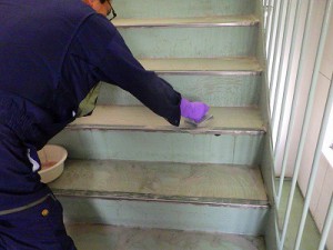 階段の清掃(3)